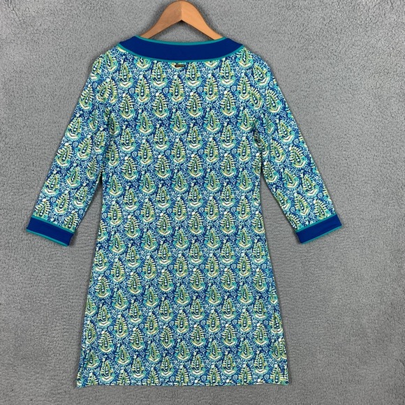 Cabana Life Palmetto Bluff Shift Dress Size Small Blue/Green Paisley UPF 50+ NWT - Picture 6 of 13